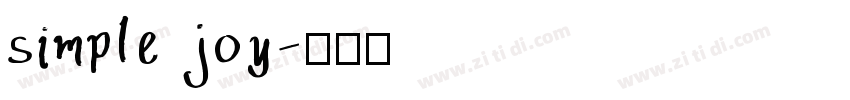 simple joy字体转换